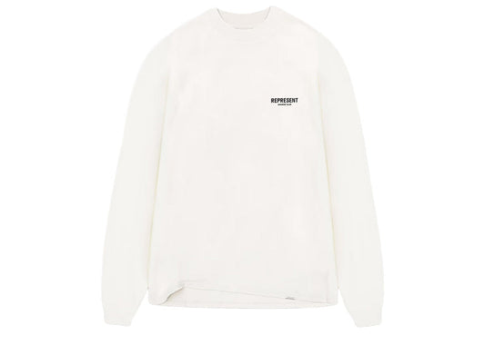 Represent Owners Club Bubblegum Flat White L/S T-shirt