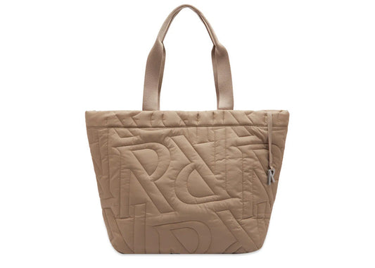 Represent Initial Quilted Tote Bag Mushroom