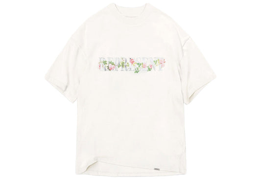 Represent Floral Initial T-Shirt - Flat White