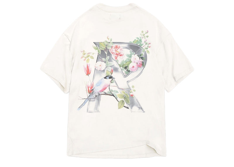 Represent Floral Initial T-Shirt - Flat White