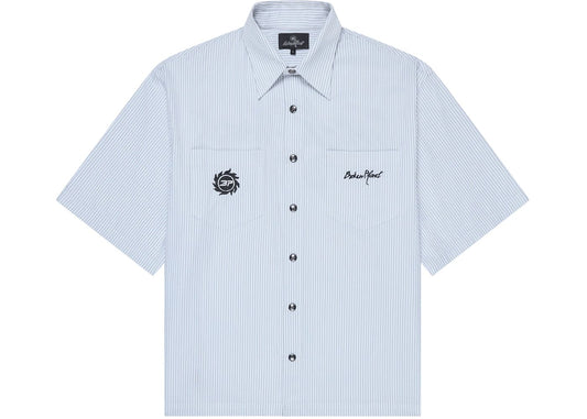 Broken Planet Button-Up Shirt White/Gray