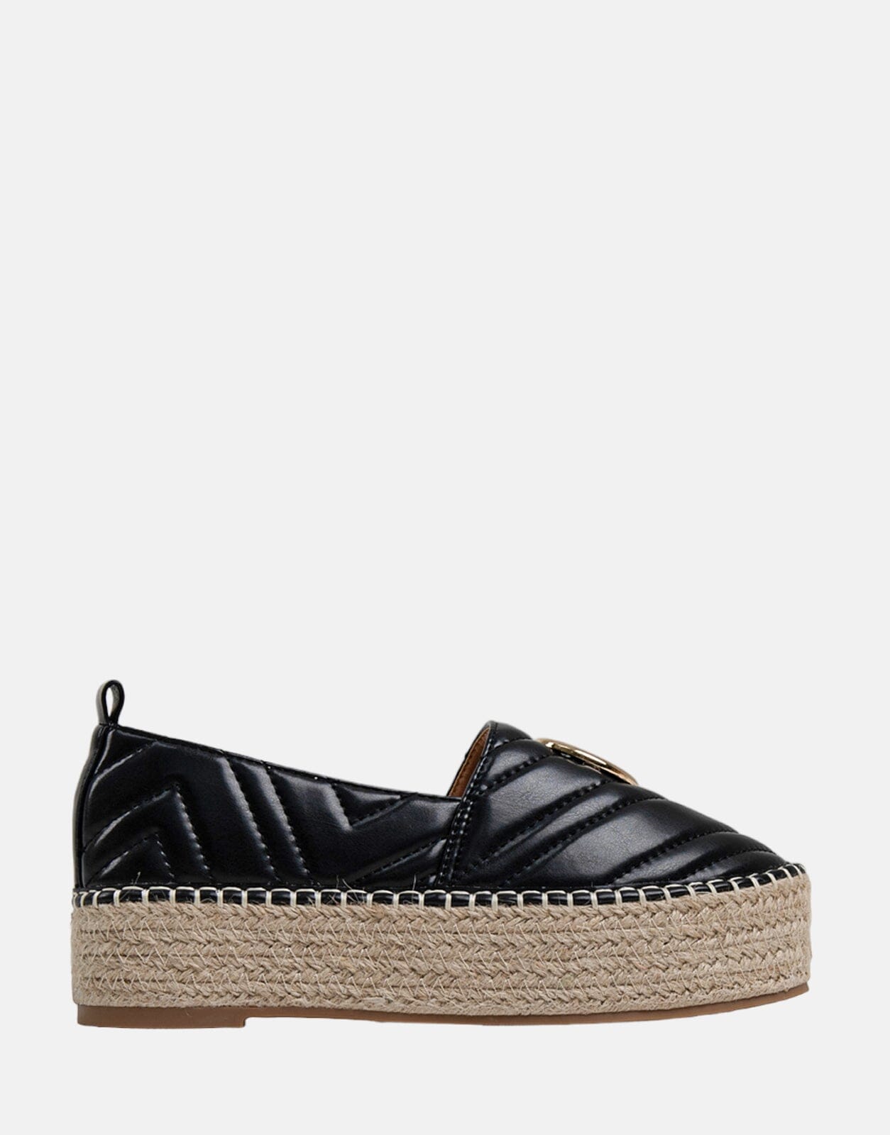 Sissy Boy Quilted Black Espadrille