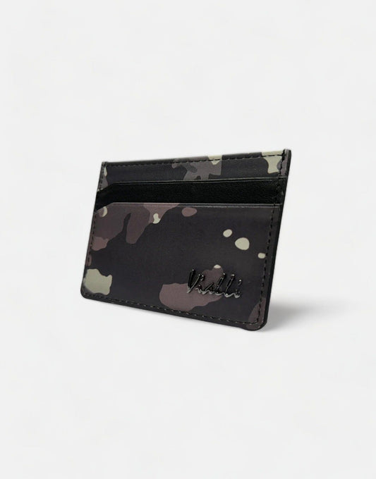 Vialli Camo Black Card Holder