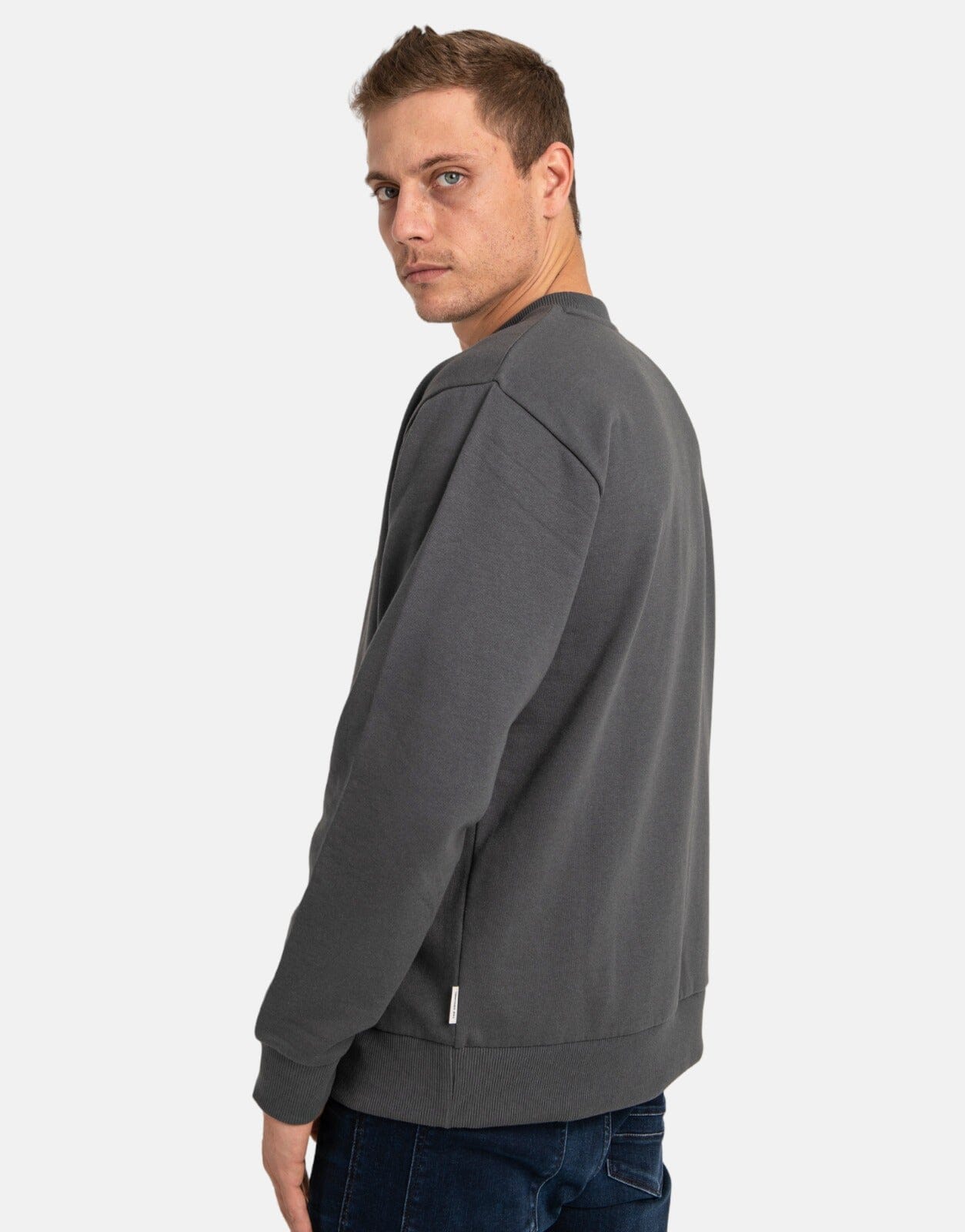 Music Flow Kangaroo Crew Fleece - Charcoal