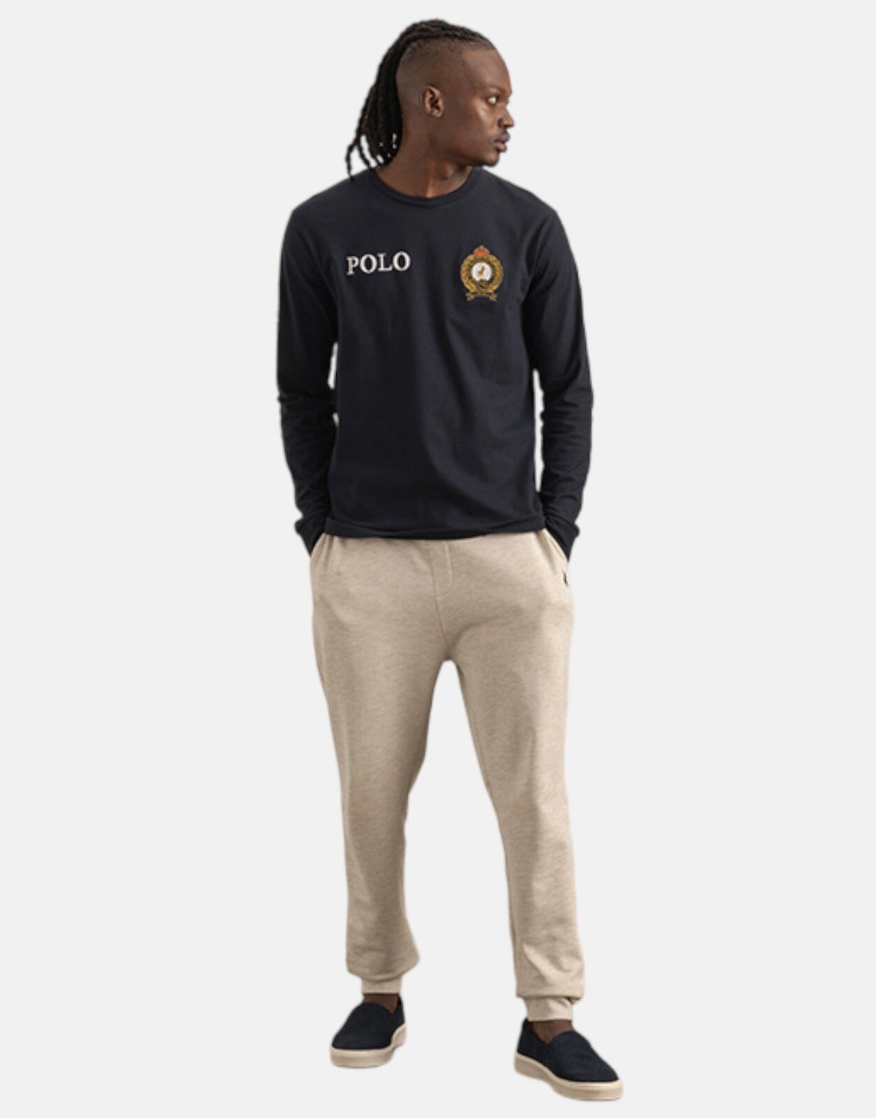 Polo Equestrian Long Sleeve Navy T-Shirt