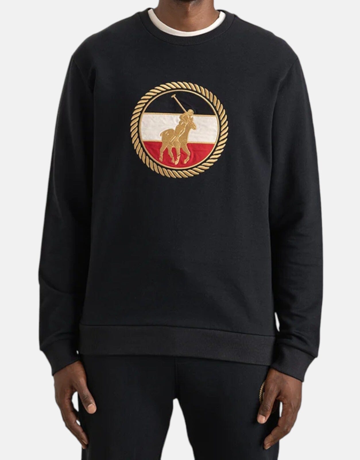 Polo Crest Logo Navy Sweatshirt