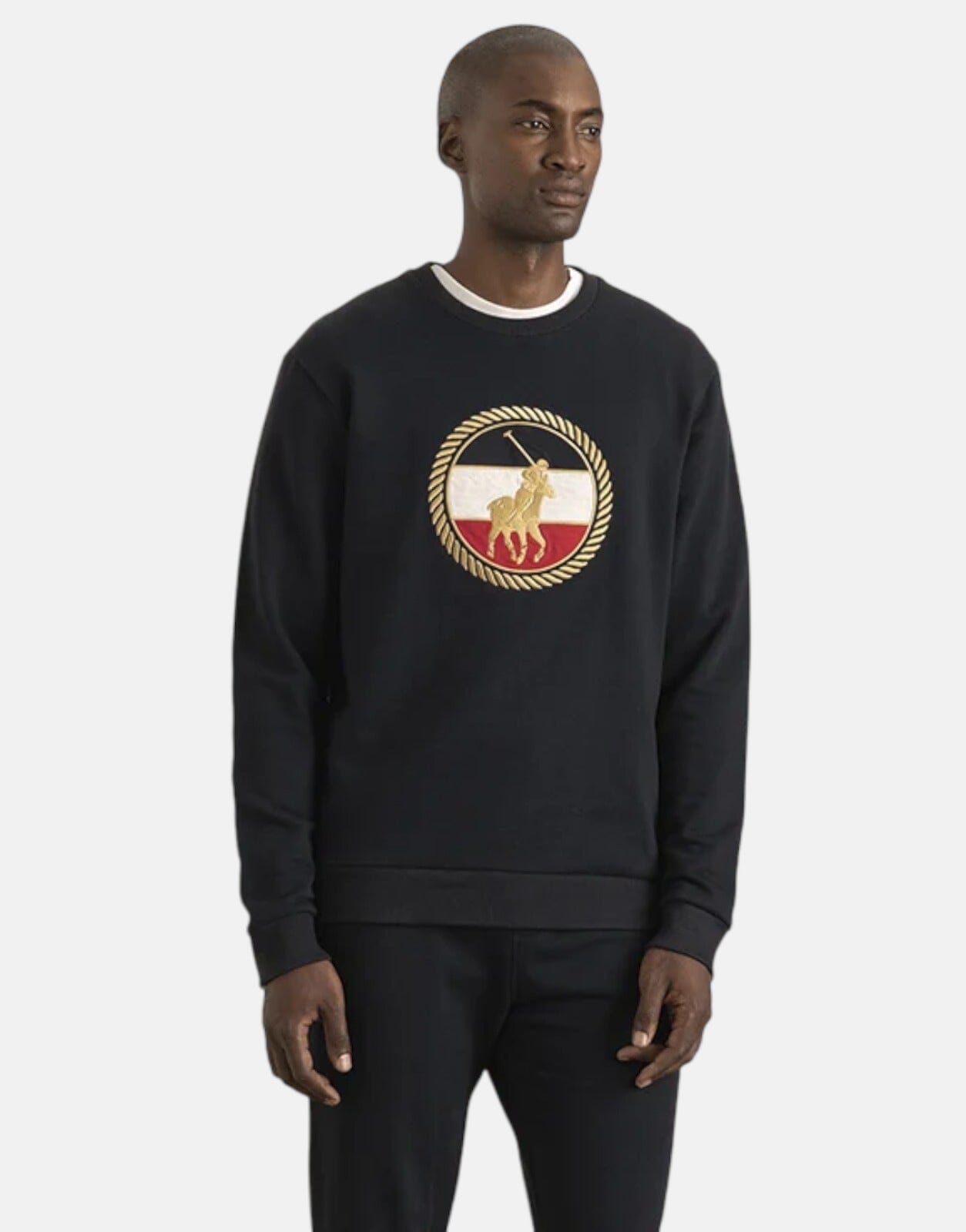 Polo Crest Logo Navy Sweatshirt