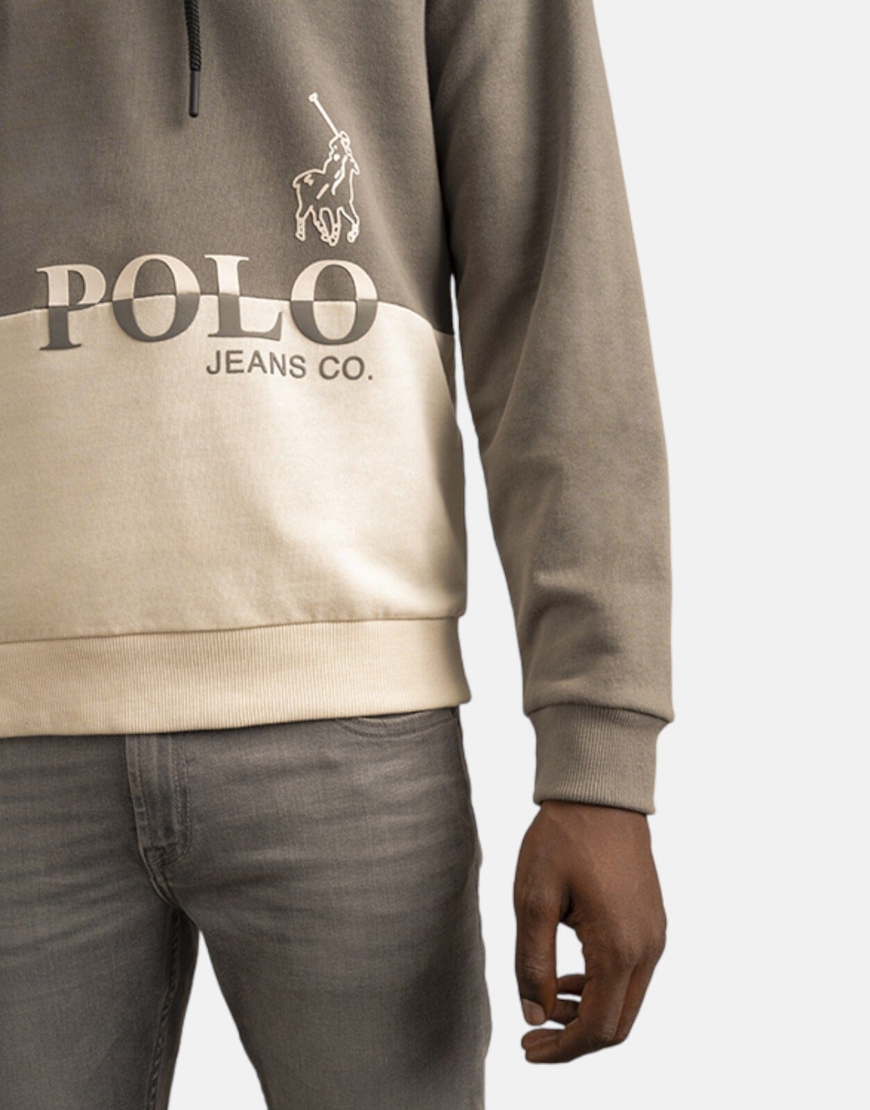 Polo Hooded Long Sleeve Sweatshirt