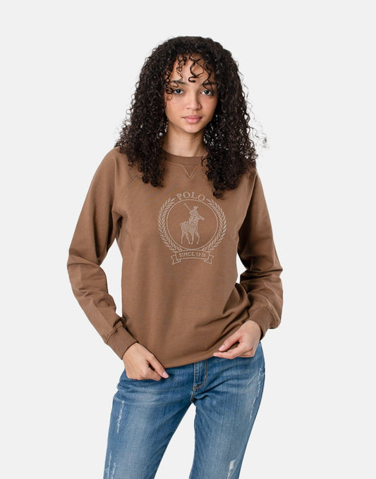 Polo Nailhead Brown Sweatshirt