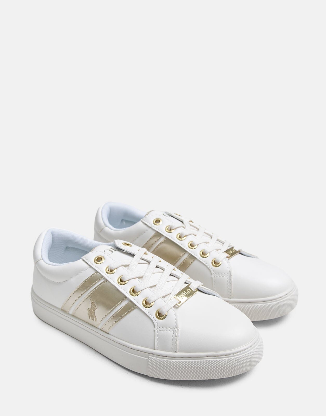 Polo Gold Stripe Side Flash Sneakers