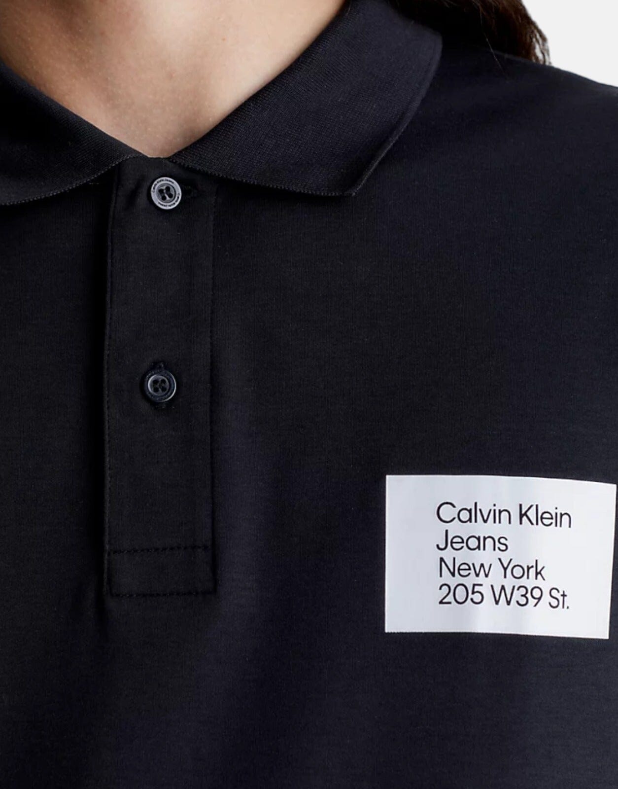 Calvin Klein White Address Box Polo Shirt