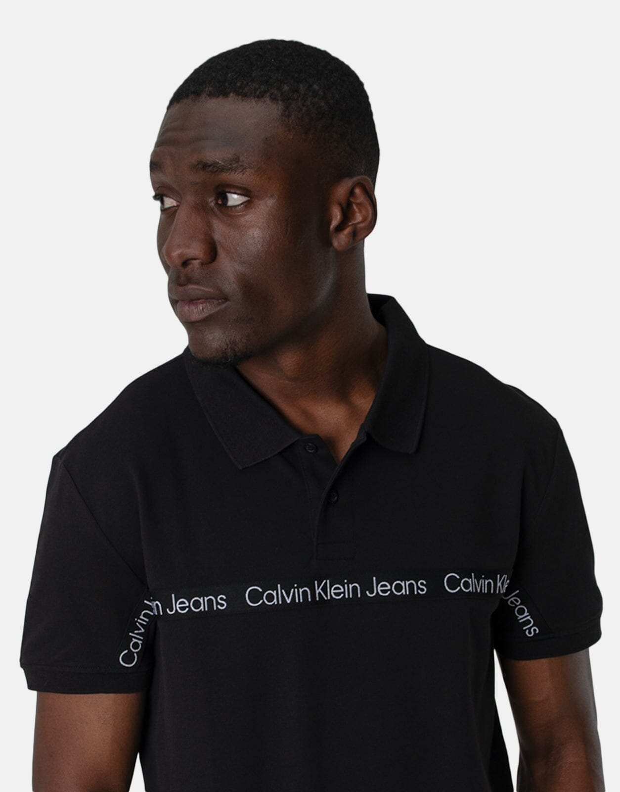 Calvin Klein Tape Logo Polo Shirt