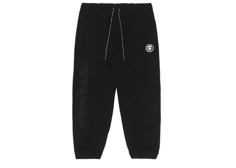 AAPE NOW Teddy Sweatpants - Black