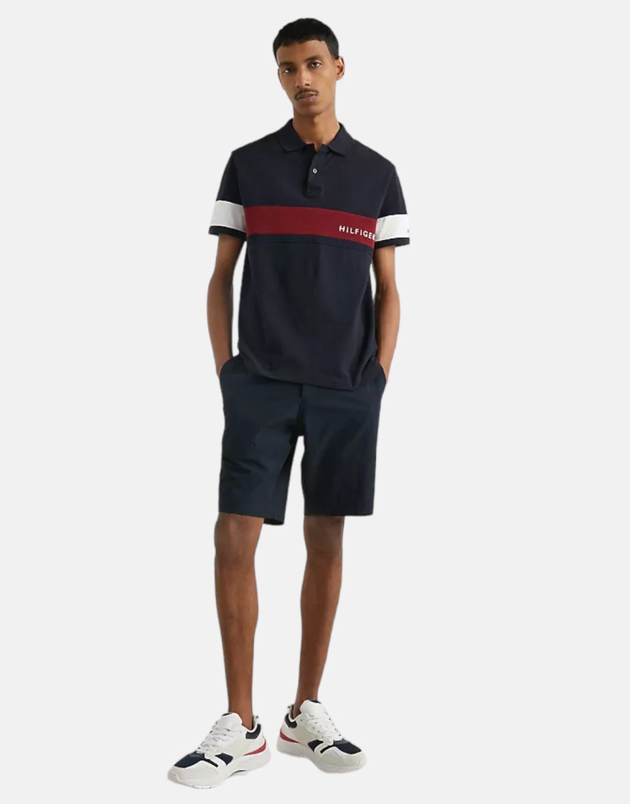 Tommy Hilfiger Regular Fit Colorblock Flag Polo Shirt