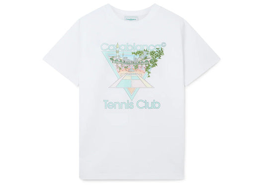 Casablanca Tennis Club Icon Cotton T-shirt White