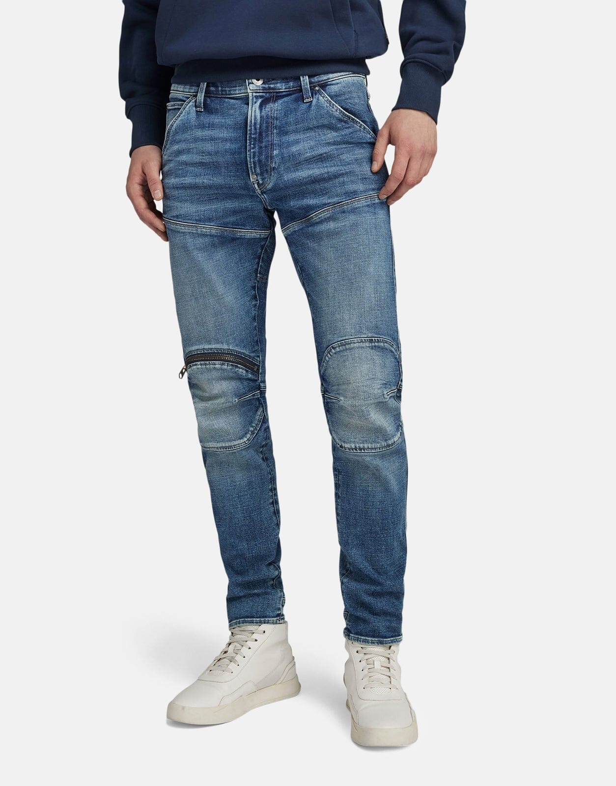 G-Star RAW 5620 3D Zip Knee Skinny Blue Jeans