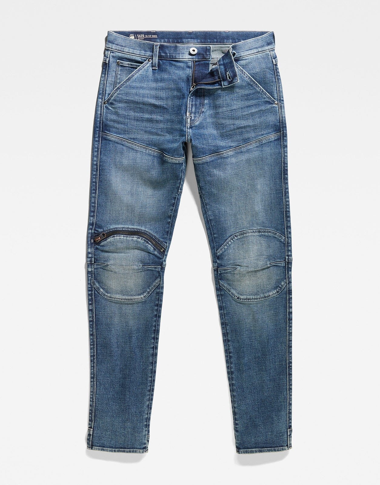 G-Star RAW 5620 3D Zip Knee Skinny Blue Jeans