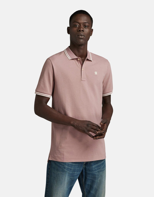 G-Star RAW Dunda Slim Stripe Polo Berry Mist