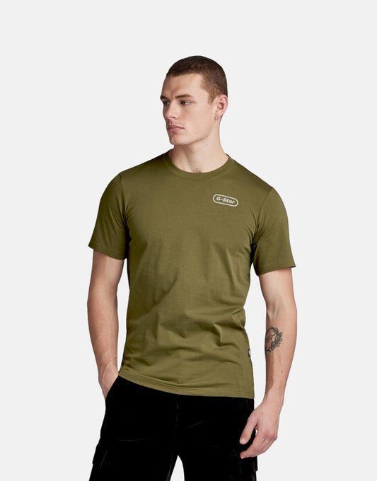 G-Star RAW Back Graphic Slim T-Shirt Dk Olive