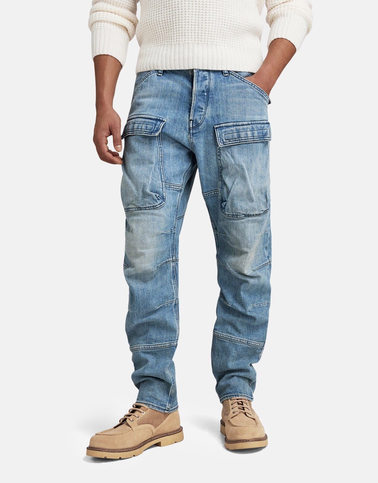 G-Star RAW 3D Straight Tapered Denim Cargo Pants