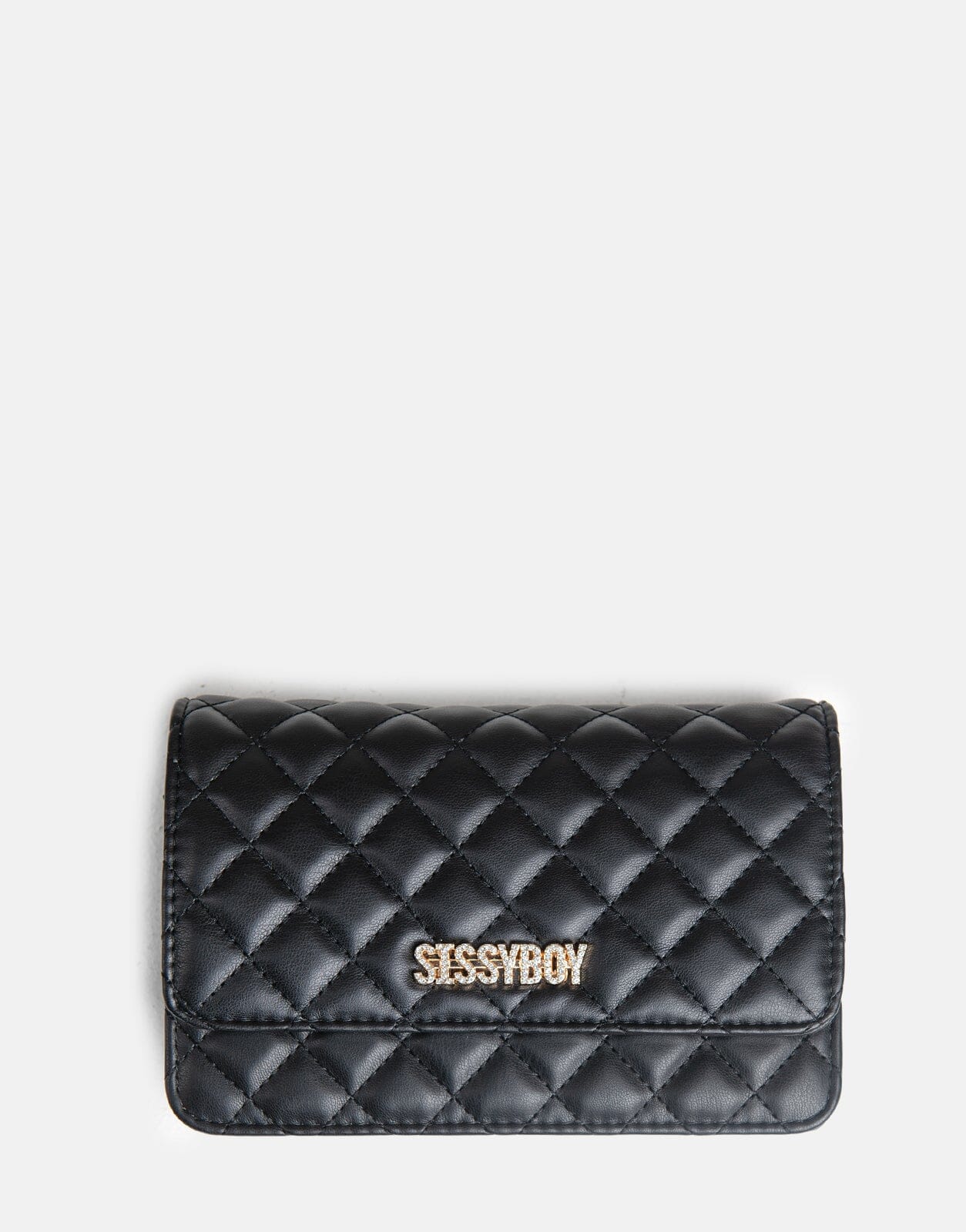 Sissy Boy Quilted Purse With Strap Blk