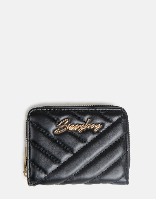 Sissy Boy Mini Quilted Zip Around Purse Blk