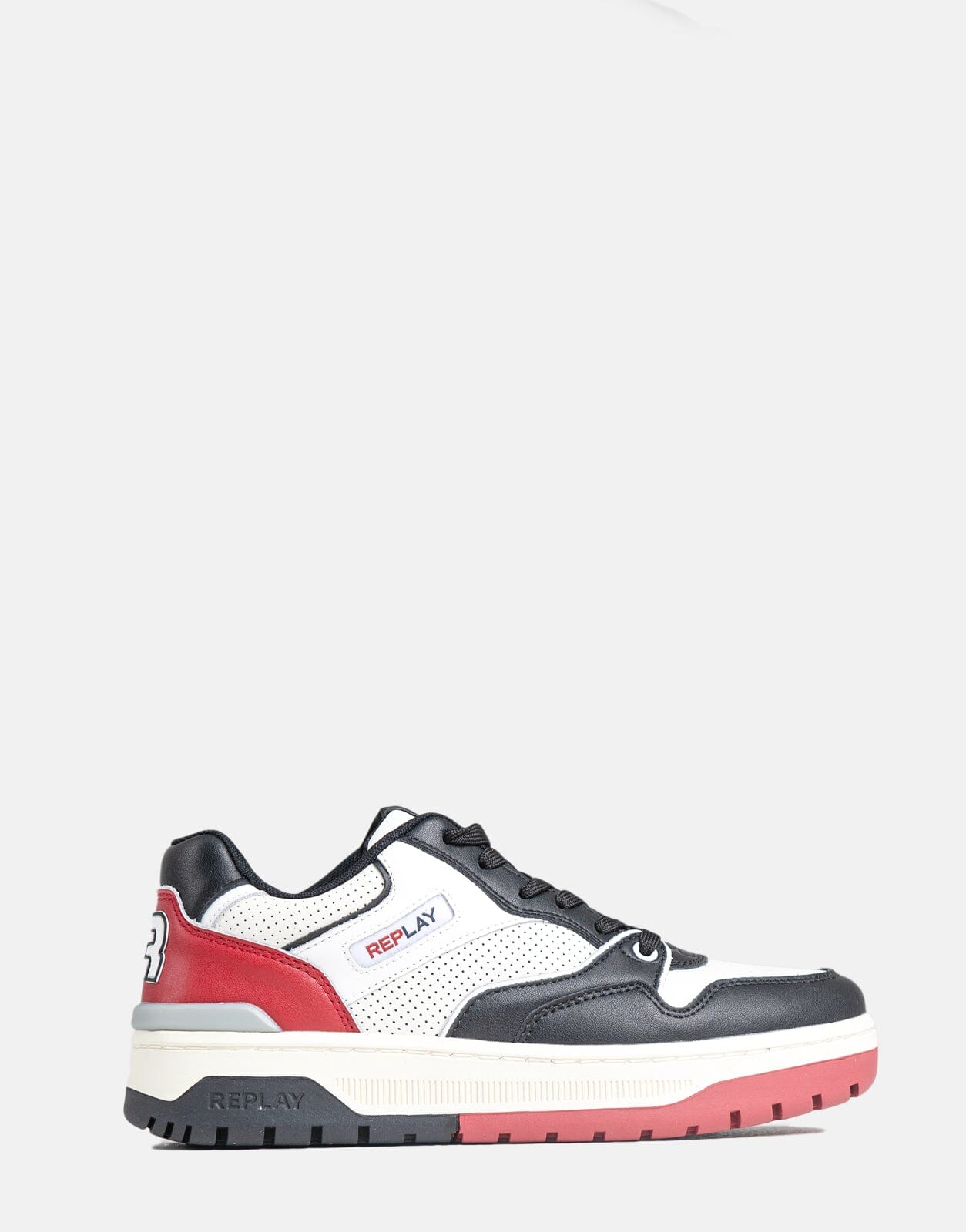 Replay Gemini Perforated Blk/OffWht/Red