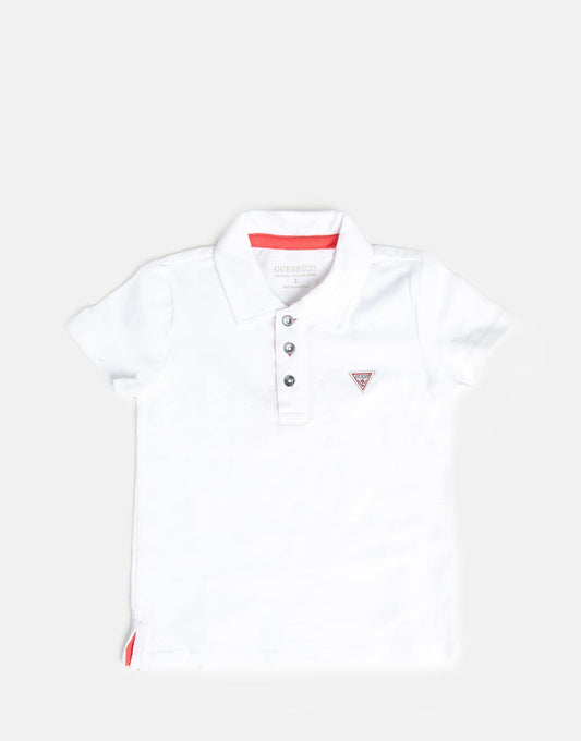 Guess Kids Core Polo Shirt White