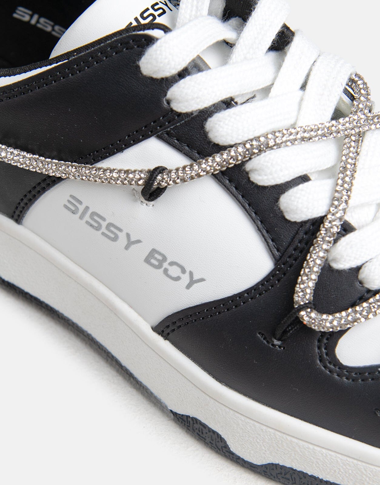 Sissy Boy Iridescent Diamante Trim Sneakers