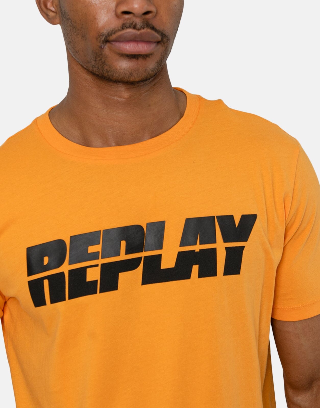 Replay Lettering Print T-Shirt