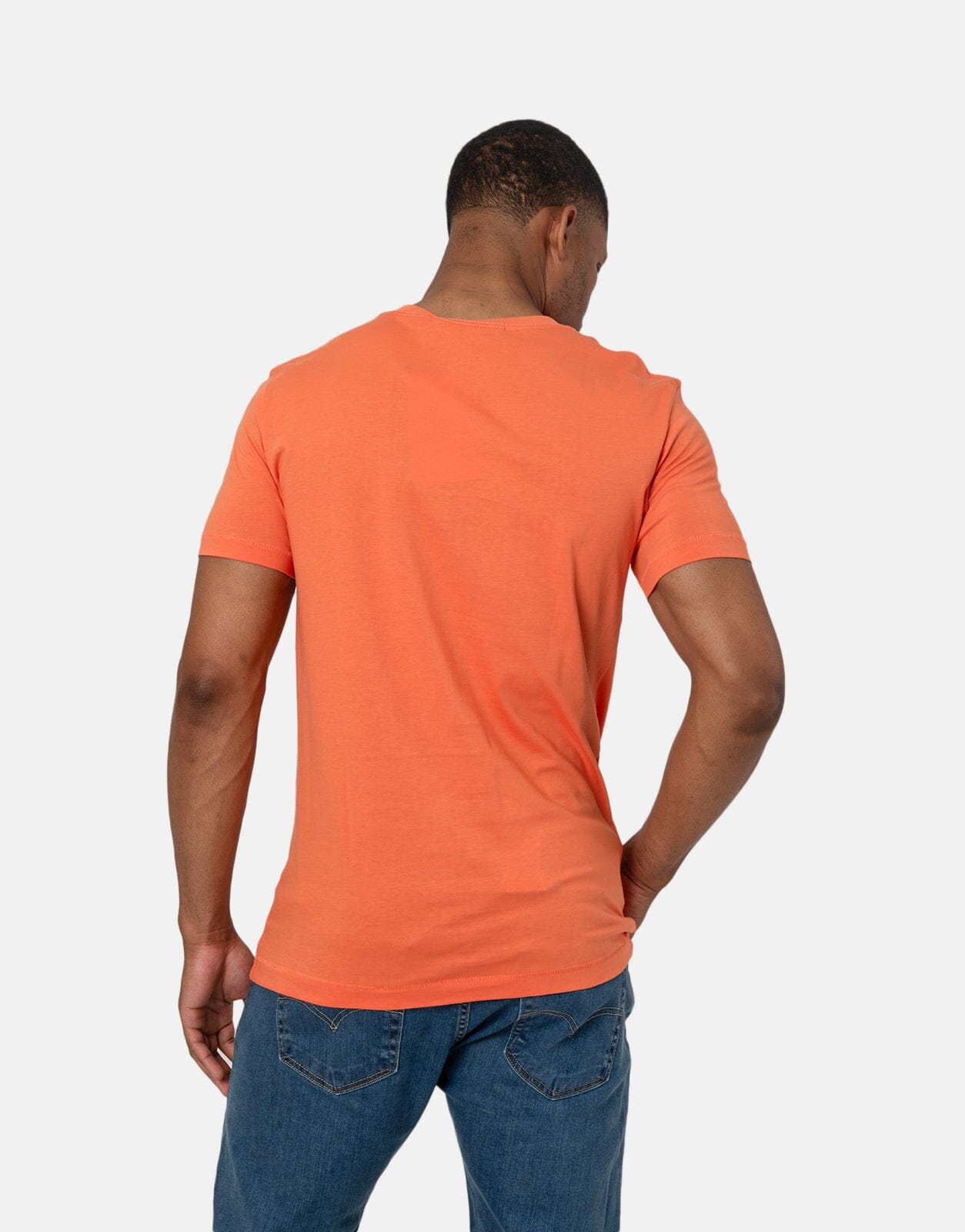 Calvin Klein Institutional Logo Slim Orange T-Shirt