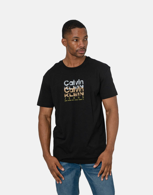 Calvin Klein Repeat Logo T-Shirt Blk