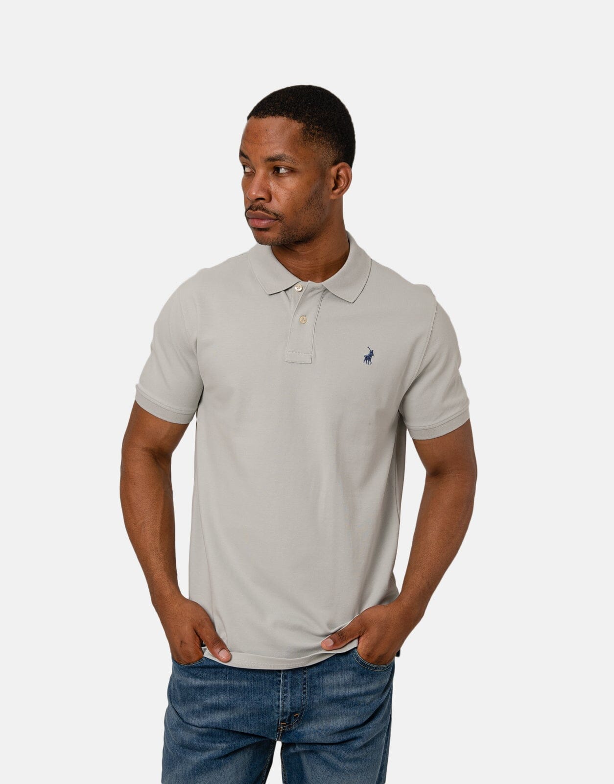 Polo Classic Pique Grey Polo Shirt