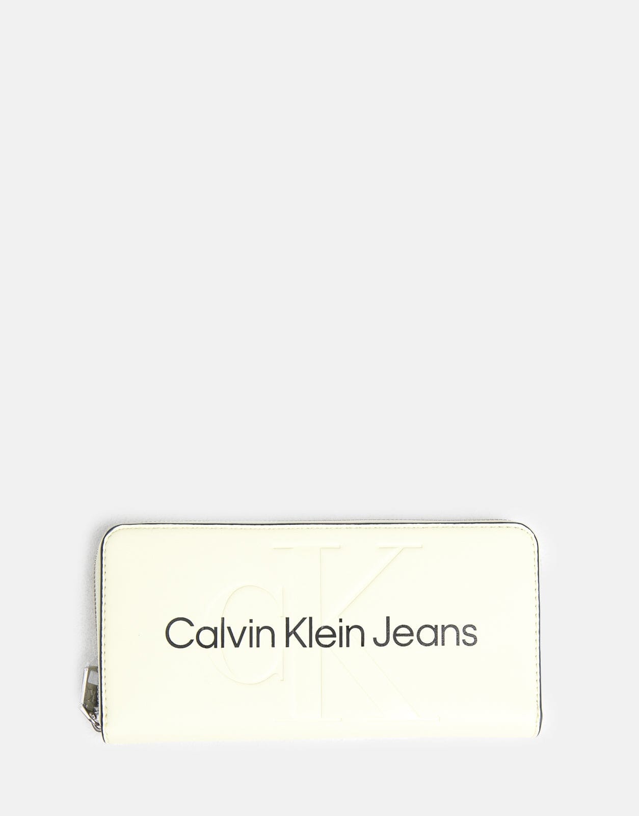 Calvin Klein Sculpted Mono Zip Light Yellow Wallet