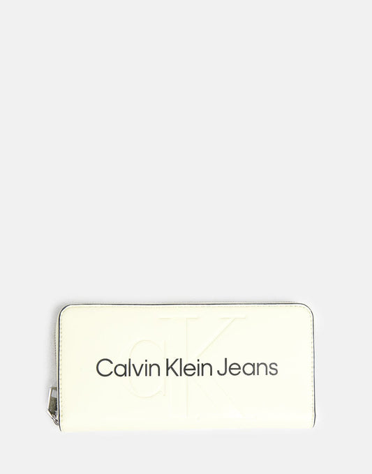 Calvin Klein Sculpted Mono Zip Light Yellow Wallet