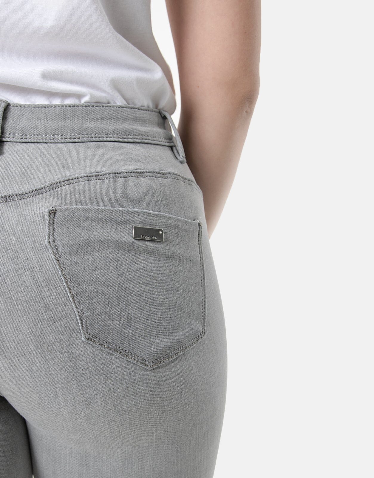 Sissy Boy Axel Mid Waist Pocket Bling Grey Jeans