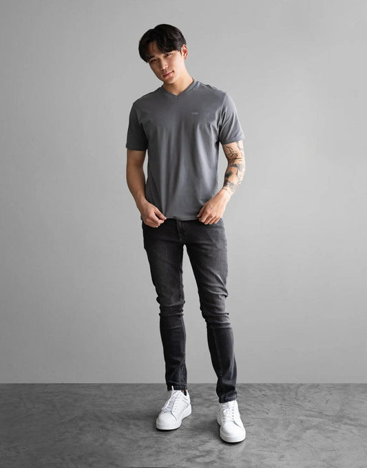 Fade Essential V-Neck Grey T-Shirt