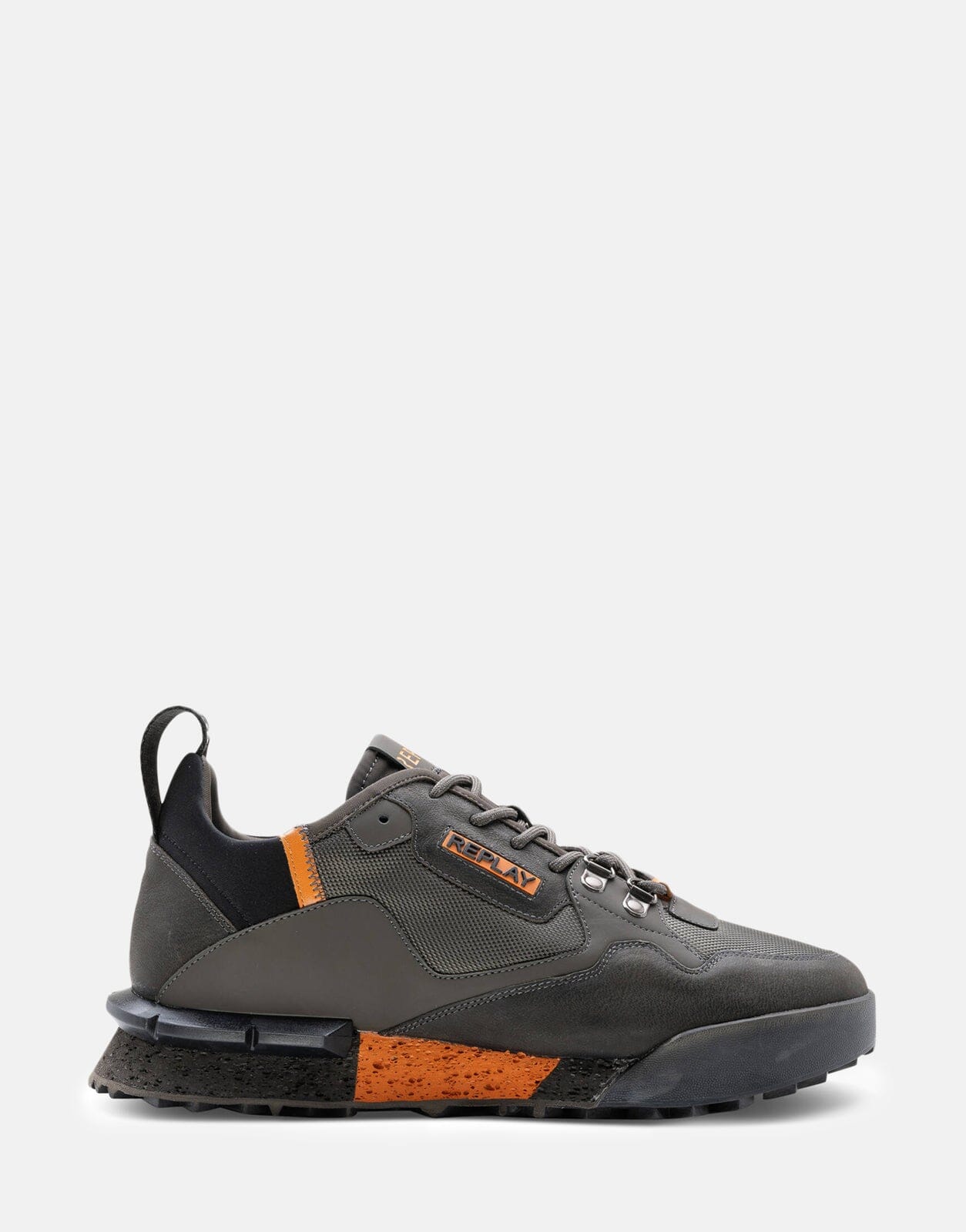 Replay Field Space DK Grey/Orn Sneaker