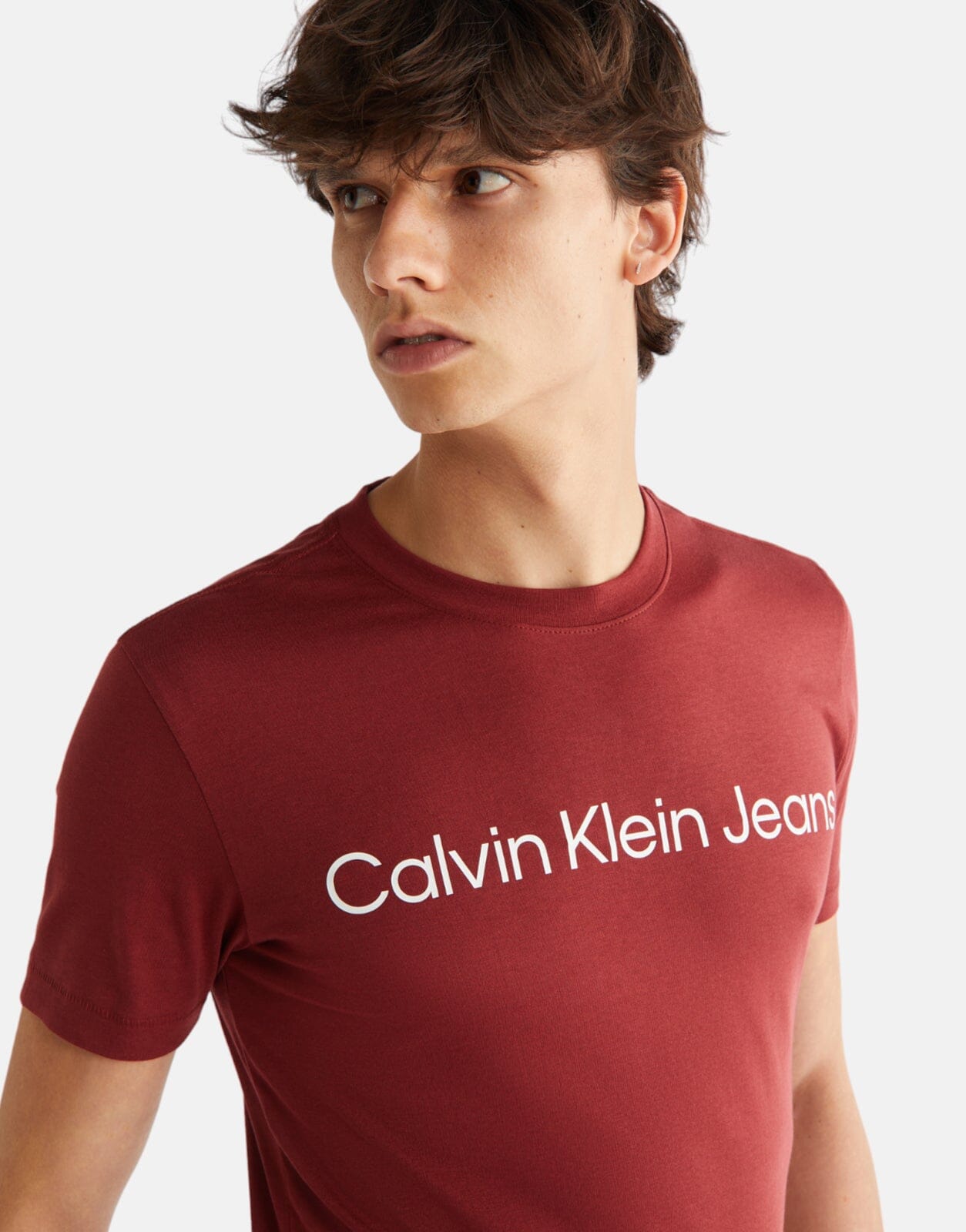 Calvin Klein Institutional Logo Slim Red T-Shirt