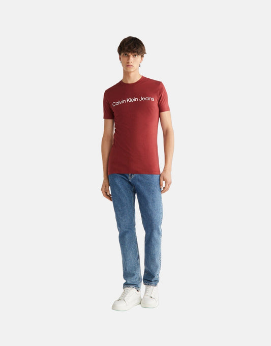 Calvin Klein Institutional Logo Slim Red T-Shirt