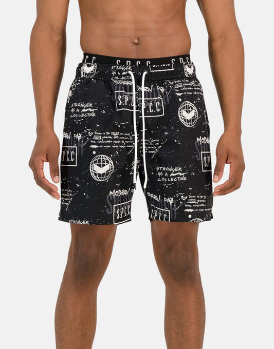 SPCC Kepler Black Pool Shorts