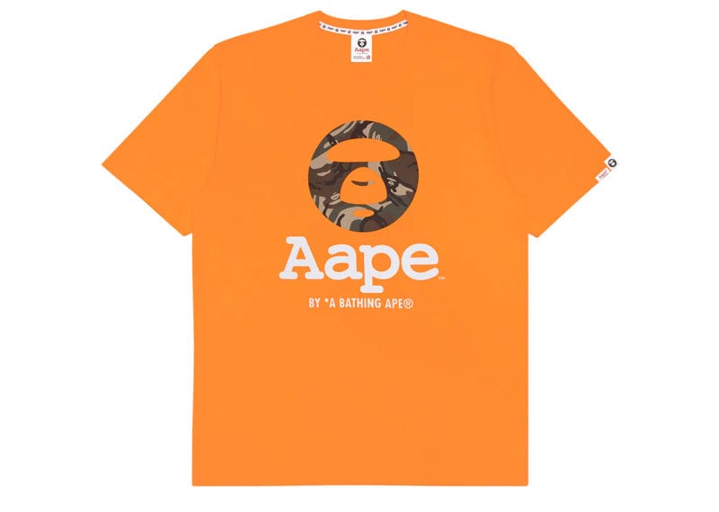 Aape By A Bathing Ape OG Moonface Camo T-shirt Orange