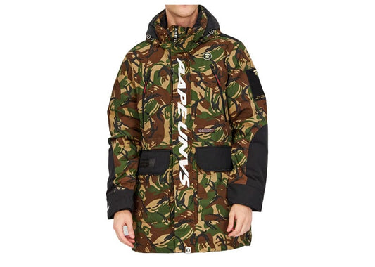 AAPE x UNVS Camouflage Parka Jacket - Green Combo