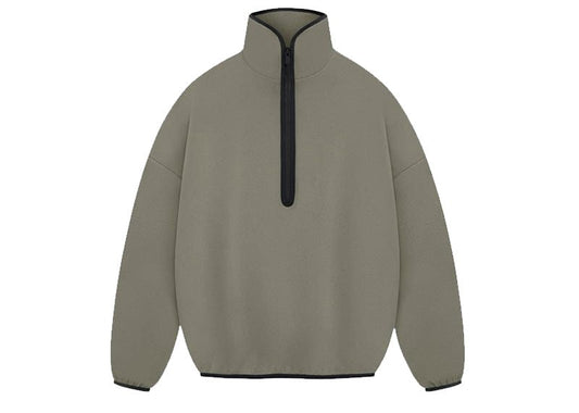 Adidas x Fear of God Athletics Suede Fleece Zip Sweatshirt - Clay