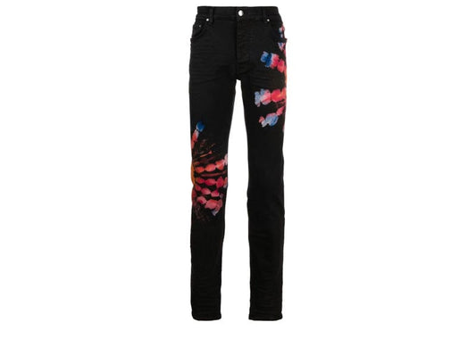 Amiri Tie-Dye Print Skinny Jeans W32