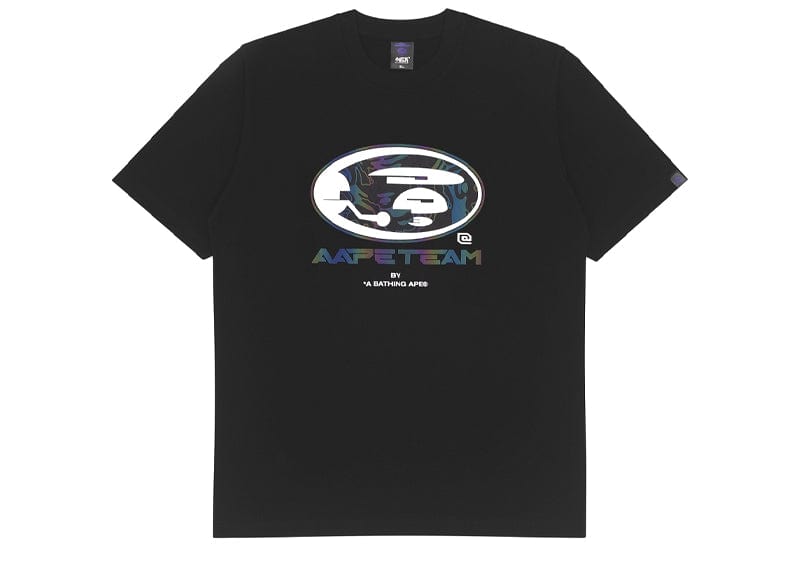 AAPE By A BATHING APE Ape Face Graphic Tee Black