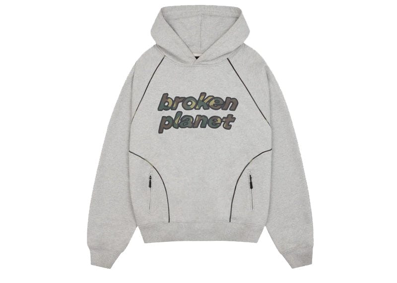 Broken Planet Performance Hoodie Heather Grey