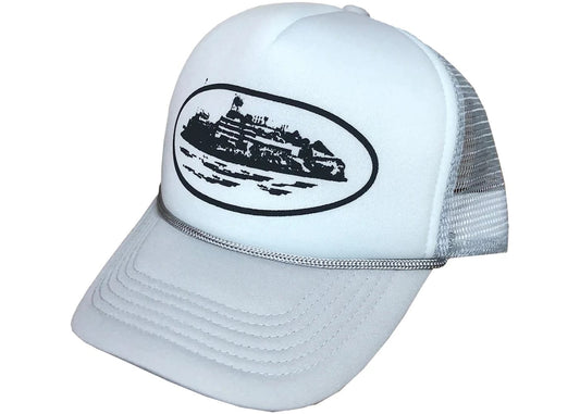 Corteiz Silva Trucker Hat White