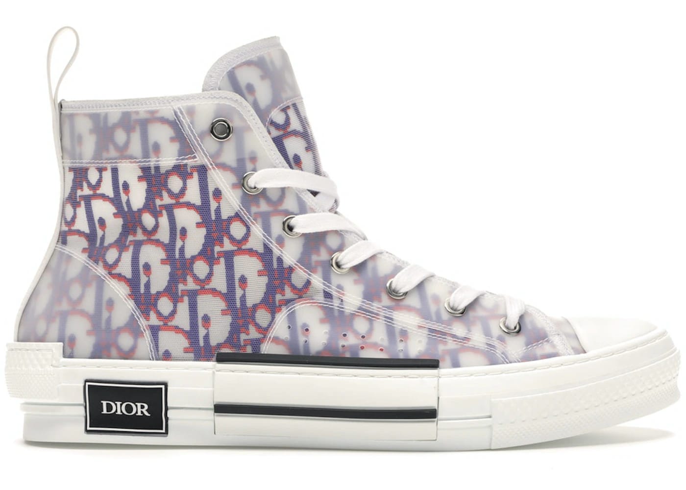 Dior B23 High Top Red Blue Oblique