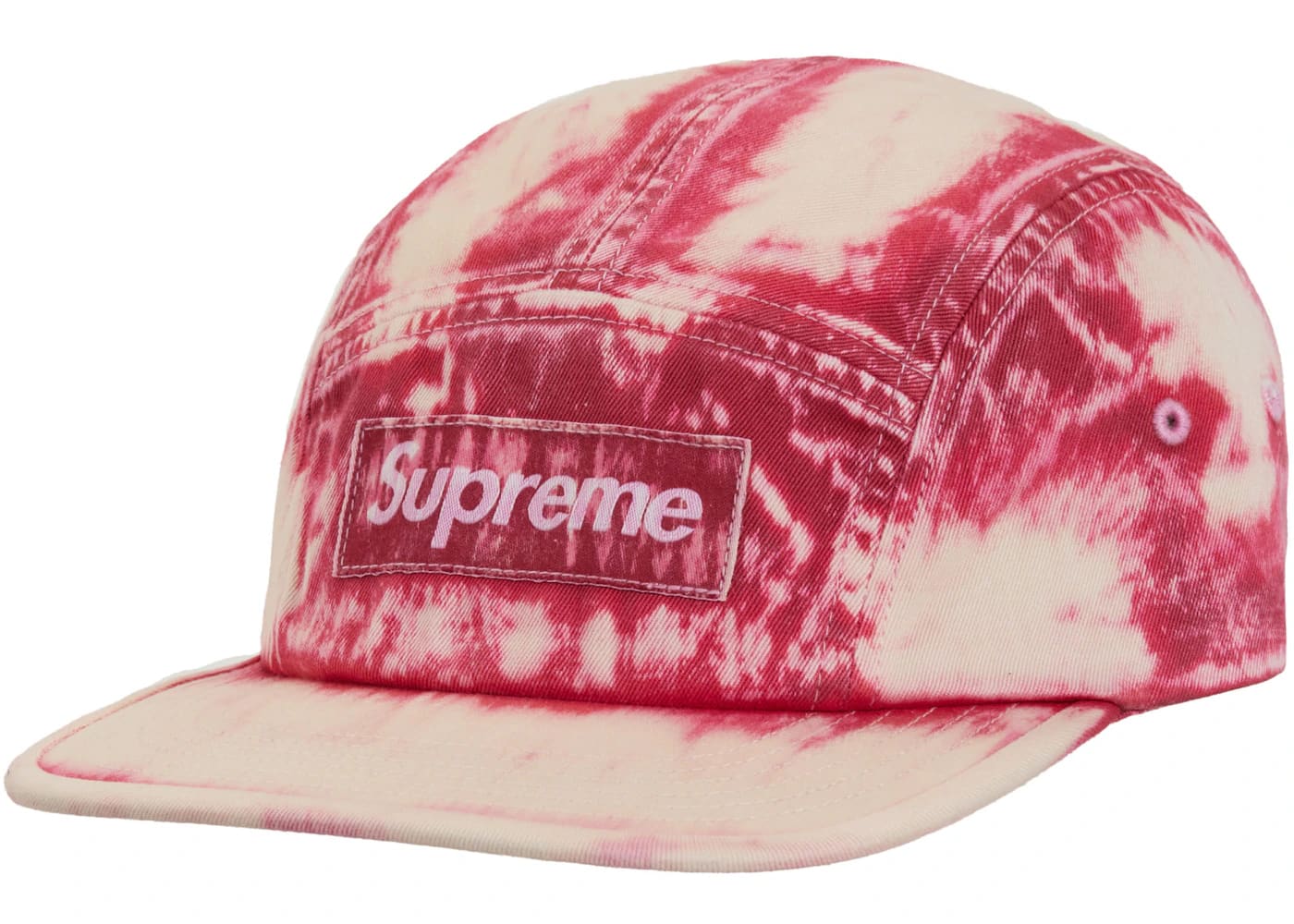 Supreme Bleached Chino Camp Cap Red